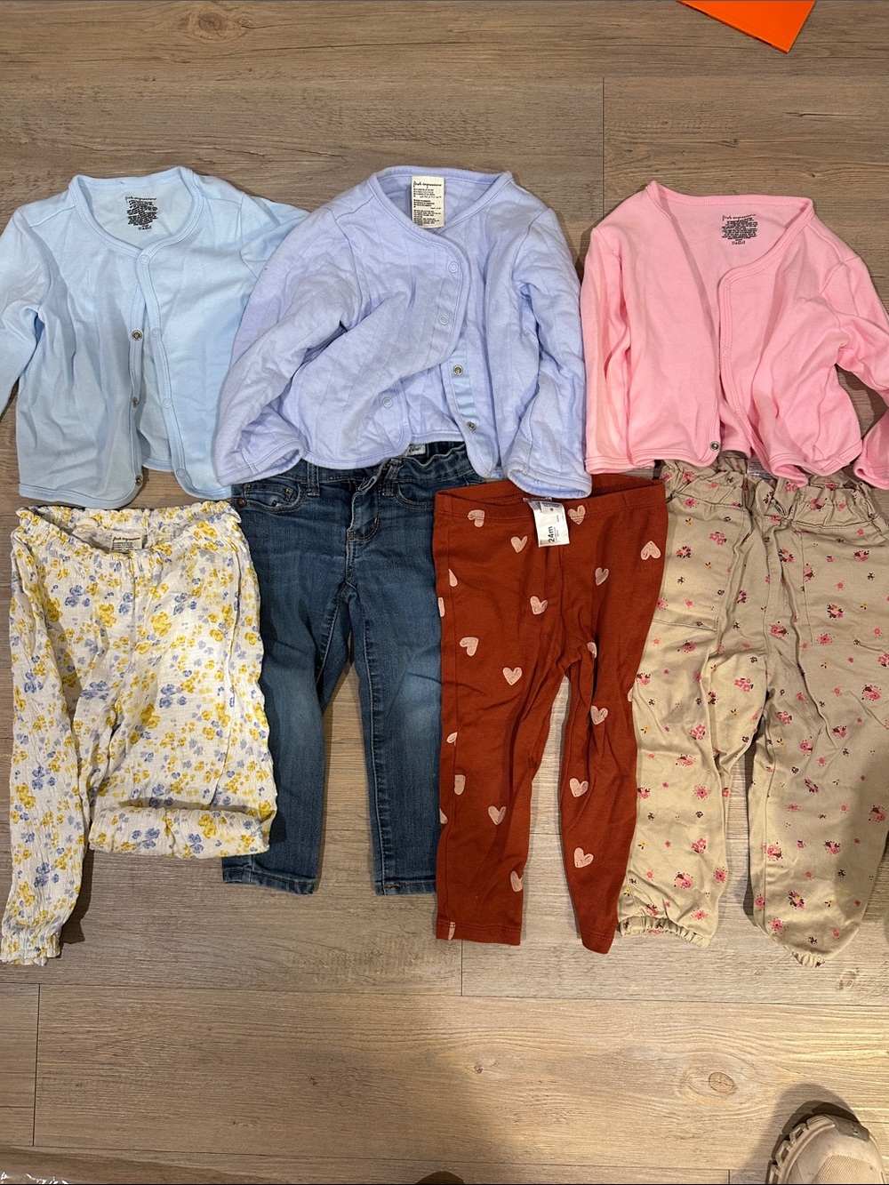 Toddler Girls Pink Long Sleeve jacket and pant bundle